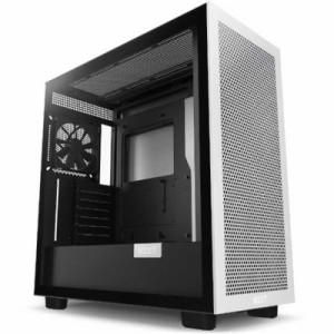 NZXT　PCケース［ATX /Micro ATX /Extended ATX /Mini-ITX］H7 FLOW ブラック＆ホワイト　CM-H71FG-01