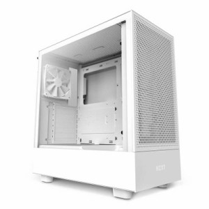 NZXT　PCケース［ATX /Micro ATX /Mini-ITX］H5 Flow ホワイト　CC-H51FW-01