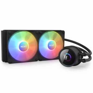 NZXT　水冷CPUクーラー KRAKEN240RGB ブラック [ 120mmRGBファンx2 / 1.54液晶ヘッド ] ブラック　RL-KR240-B1