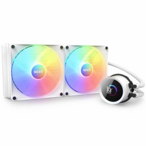 NZXT　水冷CPUクーラー KRAKEN280RGB ホワイト [ 140mmRGBファンx2 / 1.54液晶ヘッド ] ホワイト　RL-KR280-W1