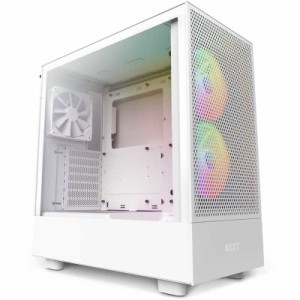 NZXT　PCケース［ATX /Micro ATX /Mini-ITX］H5 Flow RGB ホワイト　CC-H51FW-R1