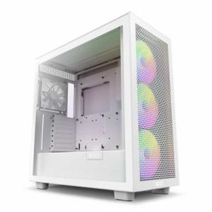 NZXT　PCケース［ATX /Micro ATX /Mini-ITX］H7 Flow RGB ホワイト　CM-H71FW-R1