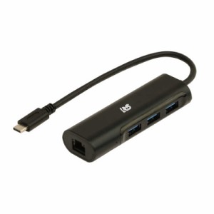 ラトックシステム　USB Type-C ギガビット対応LANアダプター USBハブ付き　RS-UCLAN-H3 [Type-Cオス /LAN]