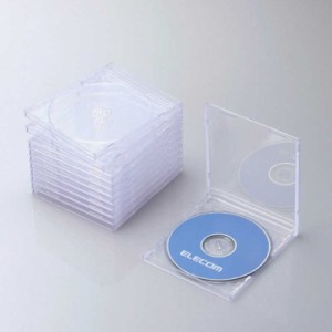 エレコム　ELECOM　CD/DVD/Blu-ray対応収納ケース(1枚収納×10セット)　CCD-JSCN10CR