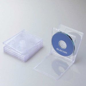 エレコム　ELECOM　CD/DVD/Blu-ray対応収納ケース (2枚収納×5セット･クリア)　CCD-JSCNW5CR