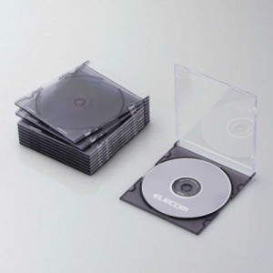 エレコム　ELECOM　CD/DVD/Blu-ray対応収納スリムケース(1枚収納×10セット)　CCD-JSCS10CBK