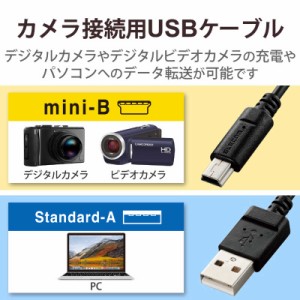 エレコム　ELECOM　カメラ接続用USBケーブル(mini-Bタイプ)1.5m　DGW-MF15BK