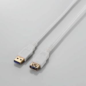 エレコム　ELECOM　2.0m USB3.0延長ケーブル 「Aオス」⇔「Aメス」　USB3-E20WH