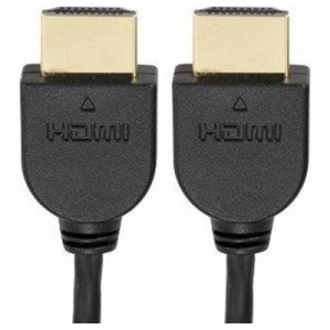 オーム電機　HDMIケーブル ブラック [2m /HDMI⇔HDMI /スリムタイプ /4K対応]　VIS-C20SL-K