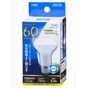 オーム電機　LED電球 LEDdeQ ホワイト [E26/昼光色/60W相当/レフランプ形]　LDR6D-W A9