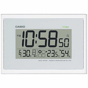 カシオ　CASIO　掛け時計　IDL-100J-7JF (ホワイト)