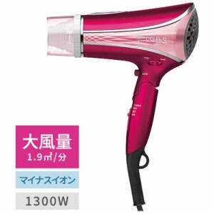 テスコム　トライアングルマイナスイオンヘアー ドライヤー スパークルピンク 速乾大風量1.9m3 分 ヘアドライヤー　TID1100B-P