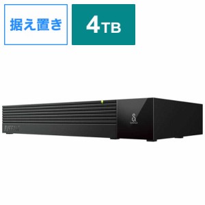 BUFFALO　外付け HDD USB-A接続 テレビ・レコーダー録画用 Chrome Mac Windows11対応 ブラック 4TB 据え置き型　HD-SQS4U3-A