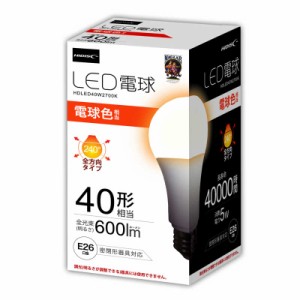 HIDISC　LED電球 一般電球40W相当 電球色 [E26 /電球色 /1個 /40W相当 /一般電球形 /全方向タイプ]　HDLED40W2700K