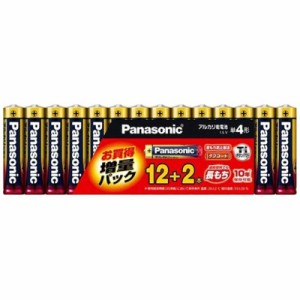 パナソニック　Panasonic　「単4形乾電池」アルカリ乾電池 12+2本パック(限定増量パック)　LR03XJSP/14S