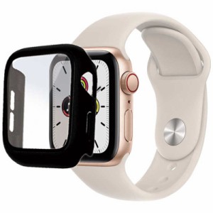 ラスタバナナ　Apple Watch Series 6/5/4/SE第2世代/SE 40mm用 ガラス＋PC一体型ケース ブラック　GHB3744AW40