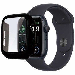 ラスタバナナ　Apple Watch Series 6/5/4/SE第2世代/SE 44mm用 ガラス＋PC一体型ケース ブラック　GHB3746AW44