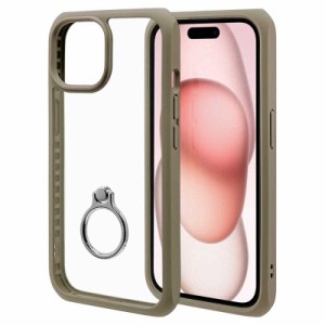 ラスタバナナ　iPhone15 6.1インチ VANILLA PACK AIRSOLID ハイブリッドケース TPU×アクリル 5H 衝撃吸収 リング付き TA×CL　