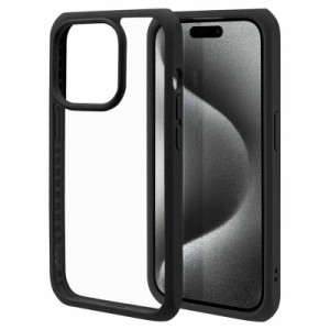 ラスタバナナ　iPhone15 Pro 6.1インチ VANILLA PACK AIRSOLID ハイブリッドケース TPU×アクリル 5H 衝撃吸収 BK×CL　