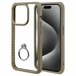 ラスタバナナ　iPhone15 Pro 6.1インチ VANILLA PACK AIRSOLID ハイブリッドケース TPU×アクリル 5H 衝撃吸収 リング付き TA×CL　