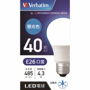 VERBATIMJAPAN　LED電球 バーベイタム(Verbatim) [E26/昼光色/40W相当/一般電球形/広配光]　LDA4D-G/LCV1