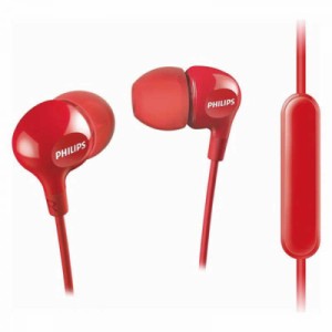 フィリップス　PHILIPS　イヤホン カナル型 レッド [φ3.5mm ミニプラグ]　SHE3555RD