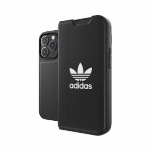 アディダス　iPhone 14 Pro 6.1インチ OR Booklet Case BASIC FW22 blackwhite　50182