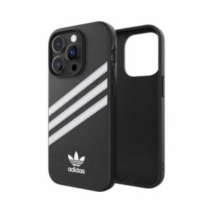 アディダス　iPhone 14 Pro 6.1インチ OR Moulded Case PU FW22 blackwhite　50186