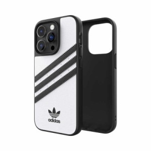 アディダス　iPhone 14 Pro 6.1インチ OR Moulded Case PU FW22 whiteblack　50190