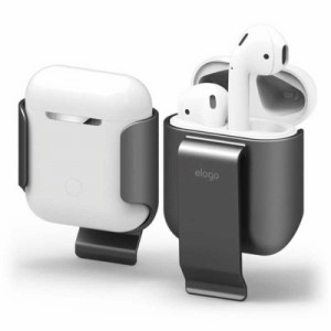 ELAGO　AirPods用ケース CarryingClip for AirPods ダークグレイ　ELAPDCSPCCLMG