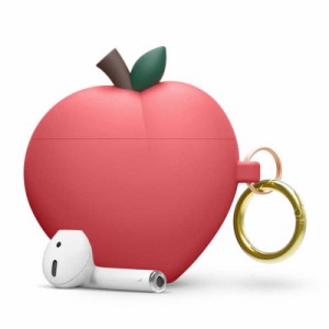 ELAGO　PEACH HANG カラビナ付き for AirPods/AirPods 2nd Charging/AirPods 2nd Wireless (Red)　EL_APACSSCPN_RD