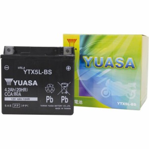 台湾ユアサ(タイワンユアサ) バイク バッテリー TYTX5L-BS (YTX5L-BS互換) 液同梱 液別 密閉型MFバッテリー