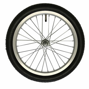 自転車 完組ホイール 前輪リム完組み 18×1.75 アルミリム(28H)  