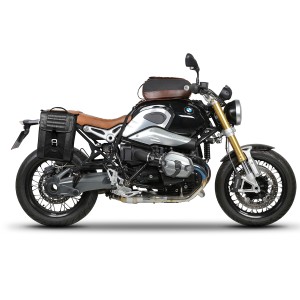 SHAD(シャッド) バイク 【セット売り】SR38 サイドバッグ ブラック＋フィッティングキット BMW R nineT(13-23)/Pure/Scrambler/Urban(17-