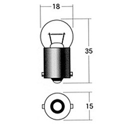 M＆H バイク ウィンカー・テール球 ウィンカー球 A5109OR(オレンジ) 12V15W A5109 OR 