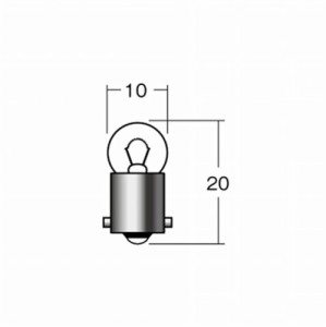 M＆H バイク メーター球 B7101 6V1.7W BA9S B-7101 