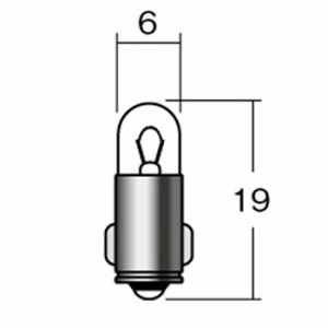 M＆H バイク メーター球 B7603 6V1.5W BA7S B-7603 