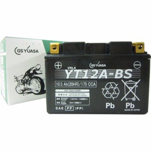 GSユアサ(ジーエスユアサ) バイク 密閉型MFバッテリー YT12A-BS VRLA(制御弁式)バッテリー GSR400｜グラディウス400｜SV650｜GSX-R1000｜