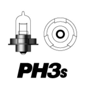 M＆H バイク ヘッドライト球 PH3s 12v15w P26S C(クリア) 107 C 