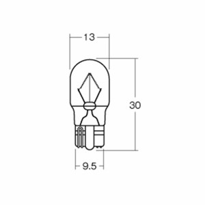 M＆H バイク ウィンカー・テール球 12v15w ウエッジ中(W2.1×9.5d) 1PWB51 