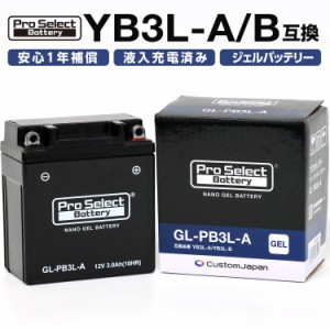 ProSelect(プロセレクト) バイク GL-PB3L-A ナノ・ジェルバッテリー(YB3L-A/YB3L-B 互換)(ジェルタイプ 液入充電済) PSB176 密閉型MFバッ