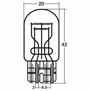 スタンレー(STANLEY) バイク ウィンカー・テール球 テール球 W7875 12V21/5W 