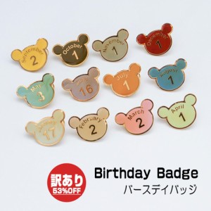 メール便対象商品 アウトレット バースデイバッジ【1日〜15日】 誕生日 365日 誕生日プレゼント プチギフト 誕生日 プレゼント 女性 ア