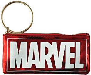 マーベル フラットポーチ メタリック MARVEL ロゴ SPAP801(キャラクター グッズ)