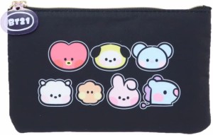 BT21 minini[ペンケース]フラットポーチ/アイコン LINE FRIENDS(キャラクターグッズ)