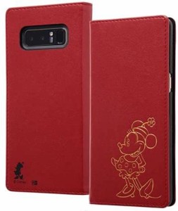 Galaxy Note8 ディズニー/手帳型/スマホケースケース ホットスタンプ ワンポイント/ミニー(キャラクター グッズ)