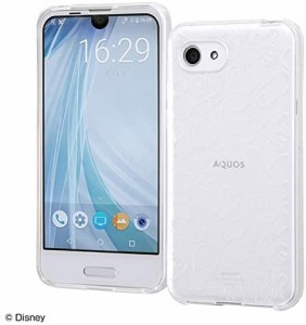 レイアウト AQUOS R compact用TPUソフトケース キラキラ ディズニーキャラクター ミッキー・クリア RT-DAQRCOA/MKCM(キャラクターグッズ)