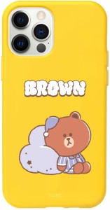 [LINE FRIENDS 公式ライセンス品] iPhone 12 ケース 12 Pro ソフト ケース ライン フレンズ [ ブラウン マット仕上げ TPU アイフォン 12 