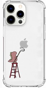 AKAN iPhone 13 Pro ケース ソフト タフ [ エイカン 人気 恐竜 キャラクター 透明 TPU 密着痕防止 4つ角 耐衝撃 防塵 ワイヤレス充電 ] 