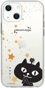 abbiFRIENDS iPhone 13 mini ケース ソフトクリア [ アップルマーク りんご フレンズヒル NEKOMANJU キャラクター ワイヤレス充電 ] ネコ